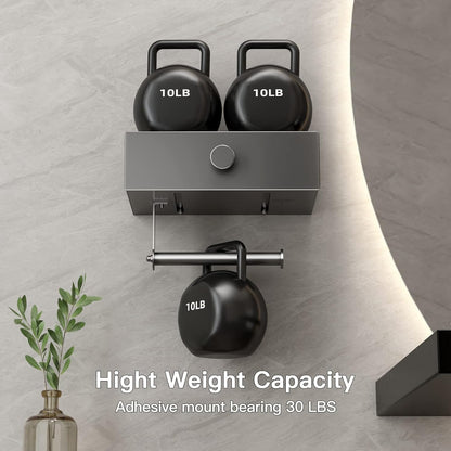 VOLDRA Toilet Paper Holder with Shelf Black Wipes Dispenser for Bathroom Toilet Paper Holder with Storage Upgrade Drawer Design Toilet Tissue Holder Adhesive Small Bathroom Shelf Wall Mount