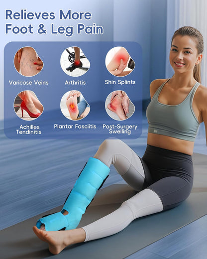 Comfytemp Ankle Foot Ice Pack Wrap for Plantar Fasciitis Relief, FSA Eligible HSA, Ankles Brace for Sprain Pain, Heel Spur, Swelling, Achilles Tendonitis, Hot Cold Gel Ice Pack for Injuries Reusable