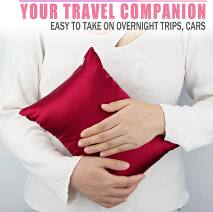 Small Neck Pillow for Recliner Chair Neck Support Pillows Pain Relief Plump Adjustable Filling Nap Airplane Sleeping Little Cushion Minky Dot Dark Gray