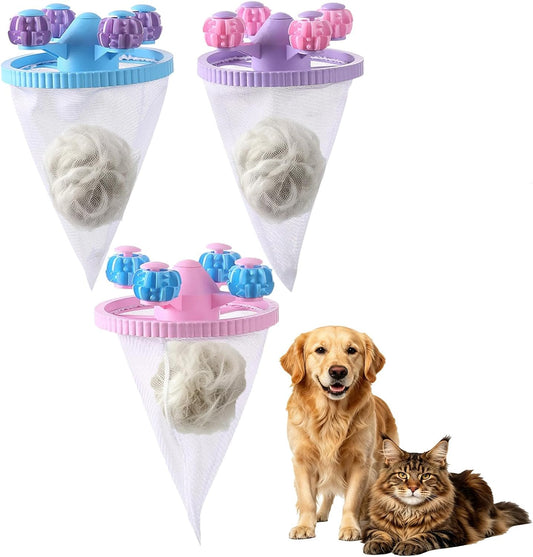 Pet Hair Remover for Laundry, Lint Catcher for Washing Machine | 3Pcs Laundry Hair Catcher, Reusable Floating Washing Machine Filter Bags for Dog Cat Pet Hair