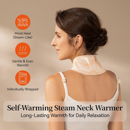 Disposable Self-Heating Steam Neck Pad, Portable Heating Wrap for Neck Comfort & Muscle Relaxation, Unisex for Home, Office & Outdoor Use, 7 Pack