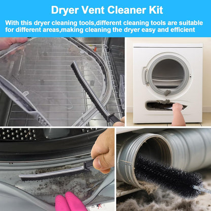 Dryer Vent Cleaner Brush,Flexible Clothes Dryer Lint Brush | Lint Trap Cleaning Tool,Laundry Room Essentials Lint Remover Accessories,Refrigerator Coil Brush,Household Cleaning Supplies