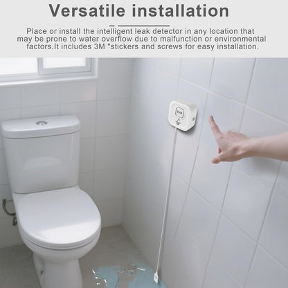 WiFi Water Leak Detectors 100dB Smart Water Sensor Alarm with 3.22 ft Sensor Cable Triple Detection Mode, with App Remote Monitor, Wireless Tank Level Monitor for Basement, Kitchen, Bathroom (3pack)