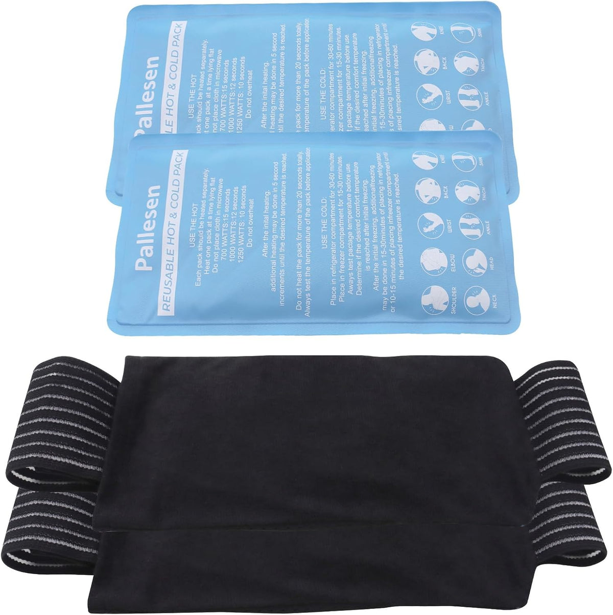 Pallesen Ice Packs for Injuries Reusable, Knee Ice Pack Wrap,Reusable Gel Hot Pack & Cold Pack Compress for Pain Relief,Rehabilitation, Flexible Therapy, for Knee, Back, Neck, Wrist, Ankle Pink