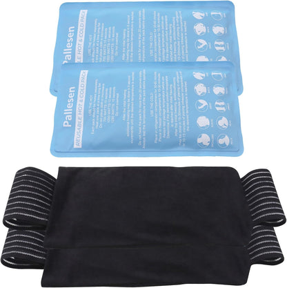 Pallesen Ice Packs for Injuries Reusable, Knee Ice Pack Wrap,Reusable Gel Hot Pack & Cold Pack Compress for Pain Relief,Rehabilitation, Flexible Therapy, for Knee, Back, Neck, Wrist, Ankle Pink