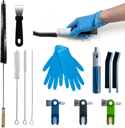 King Origin 12 PCS Home Crevice Cleaning Brush Set | Kitchen Bathroom Cup Lid Straw Dryer Vent Gap Cleaning Tools Household Cleaning Supplies