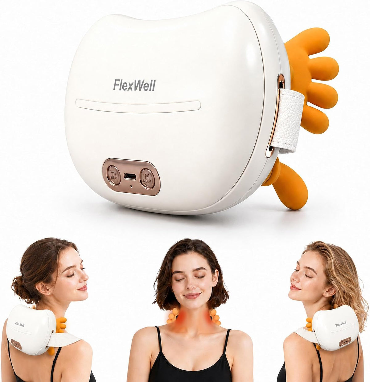 Neck Massager with Heat,Deep Tissue Massager for Pain Relief,Green