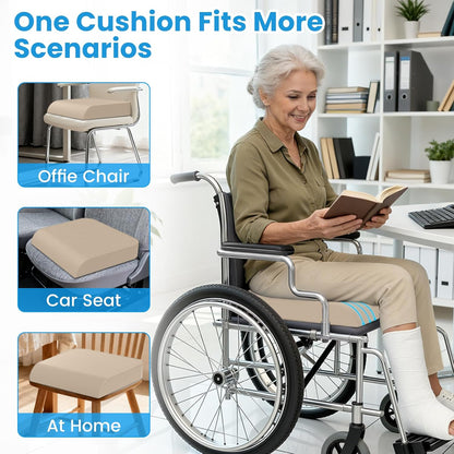Wheelchair Seat Cushion Cooling Gel Memory Foam Chair Cushion