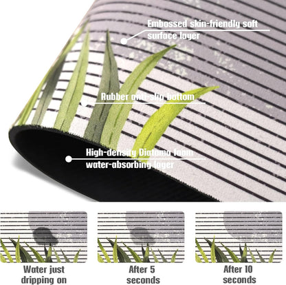Sink Faucet Absorbing Mat, 2 Pack Drying Mat Around Faucet Sink Splash Guard Behind Faucet Sinkmat For Kitchen Bathroom Island Rv 24 * 5.5 Inch (60 * 14 cm)
