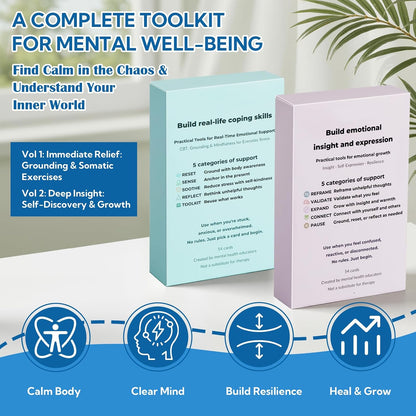 108 Mindfulness Cards for Coping Skills, Emotional Insight Therapy Cards