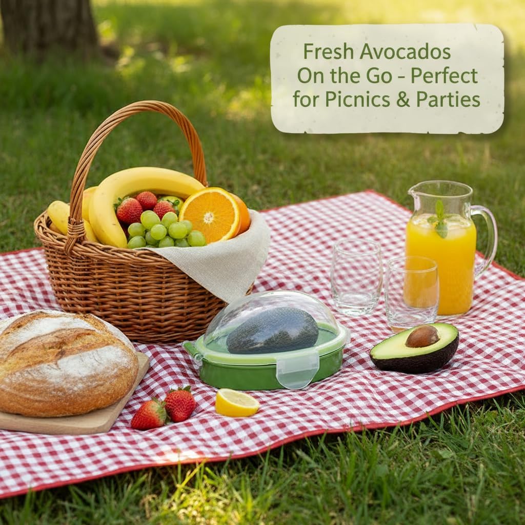 Avocado Keeper Avocado Fresh Saver Holder, Food Crisper Storage Box Reusable Fruit Fresh Container to Keep Your Fruit Fresh for Days