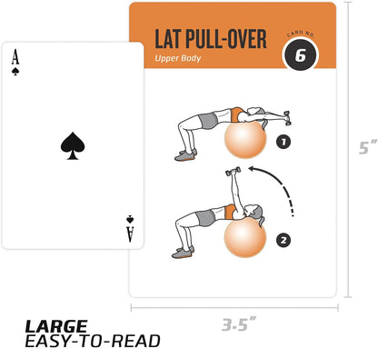 NewMe Fitness Pilates Workout Cards, Fitness Deck for Women and Men