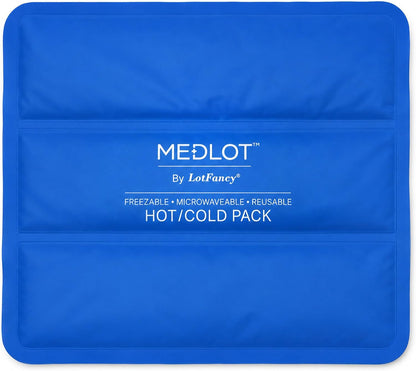 LotFancy Gel Ice Packs, 2pc Reusable Hot Cold Pack for Therapy, Heating Cooling Gel Pad, Pain Relief for Face, Head, TMJ, Wisdom Teeth, Oral Facial Surgery, Sport Injuries, Migraine, Muscle Joint