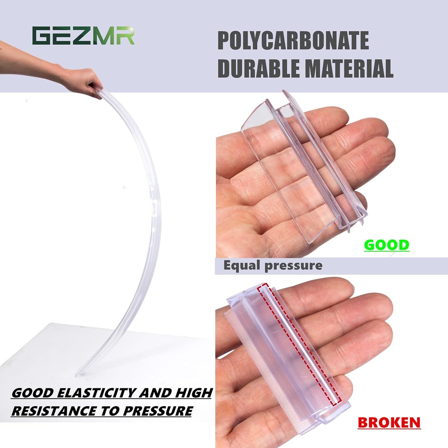2-Pack Frameless Shower Door Bottom Seal (1/4'' X 39'') Clear Glass Shower Door Sweep Strip can Covers up to 23mm Gap - Stop Leaks