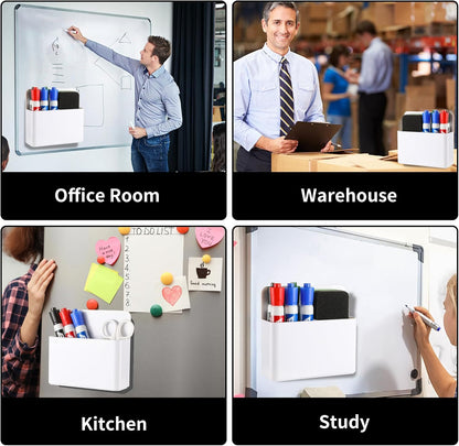 Camelmother 2Pcs Magnetic Dry Erase Marker Holder For Whiteboard Fridge | 2Slots Locker Accessories Teacher Classroom Must Haves Fridge magnets