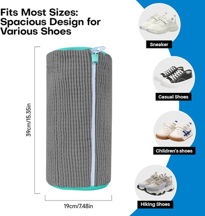 Shoe Washing Machine Bag: Laundry Shoe Bag for Washer and Dryer - 2pc Reusable Shoe Cleaning Bag for Sneaker Tennis Shoes Unstain Cleaner Kit (Yellow 2pcs)