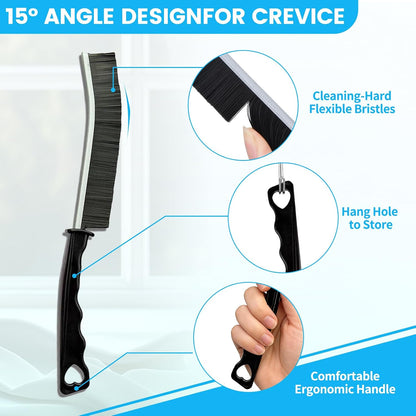 16Pcs Crevice Cleaning Brush Set, Hard Bristle Scrub Brushes for Gaps | Deep Cleaning Window Groove, Cleaning Brush for Sliding Door, Sill, Tile Lines, Shutter, Corner, Sink, Teapot, Bottle