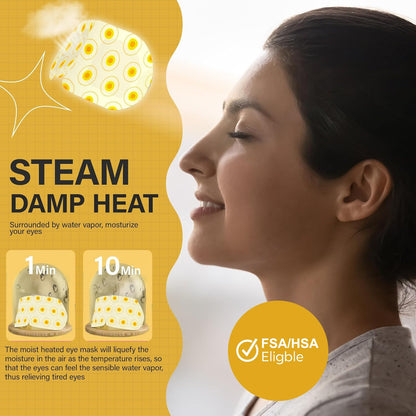16 Packs Steam Eye Mask,Warm Eye Compress for Dry Eyes Sleep Mask,Hot Auto Heated Eye Masks Relaxing Items for Women Moist Heat for Eyes Soothing Eye Fatigue,Disposable EyeMask for SPA Essentials