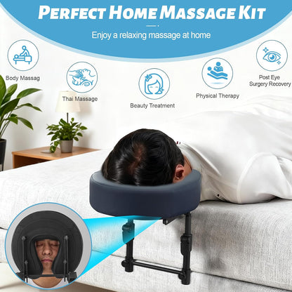 Massage Headrest for Bed, Head Holder & Face Cradle with Face Down Pillow