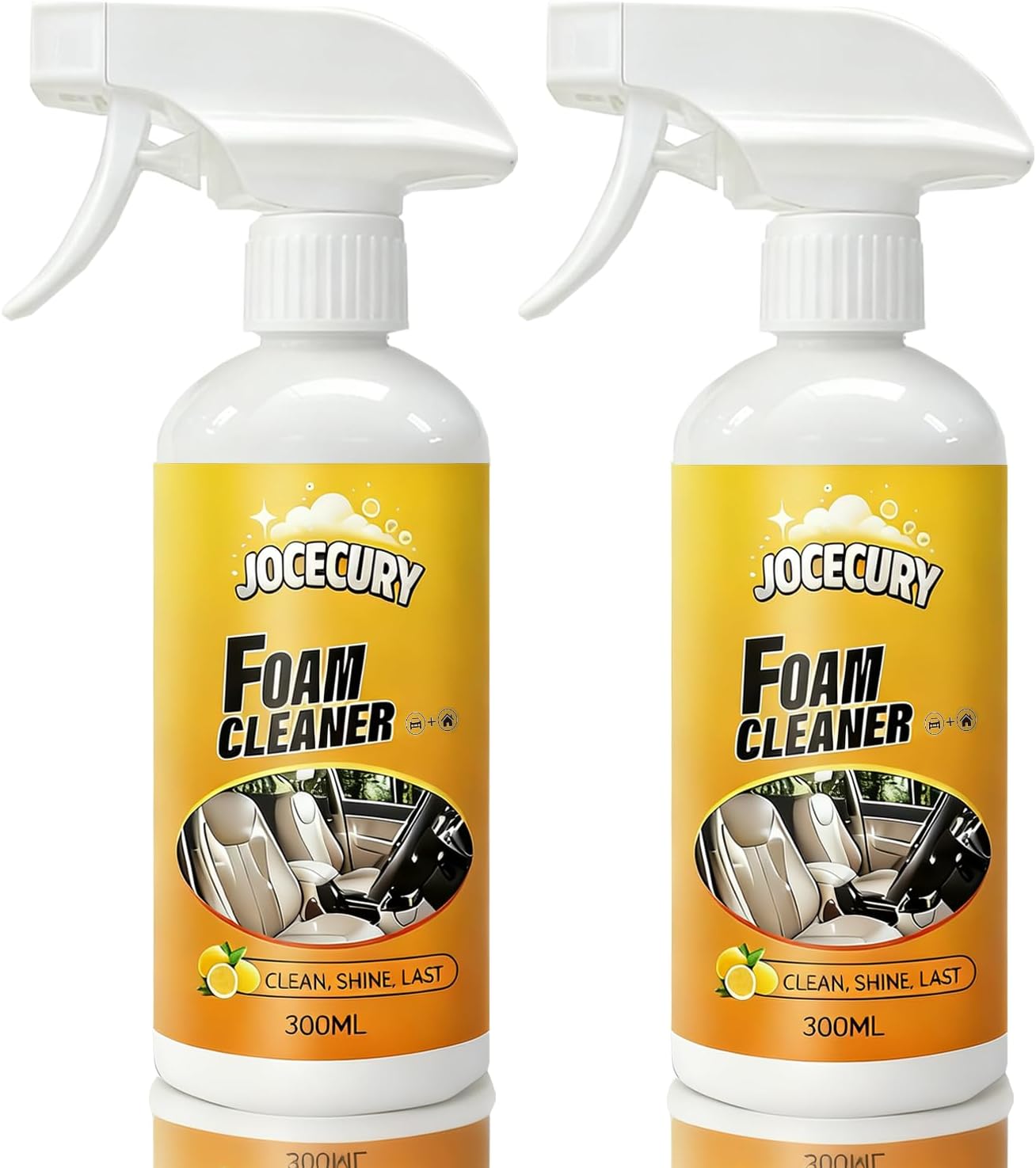 Jocecury 500ML Kitchen Foam Cleaner, Multipurpose Grease Cleaner Spray for Pots, Pans, Surfaces & Appliances with Dual-Spray nozzle,No-rinse Formula