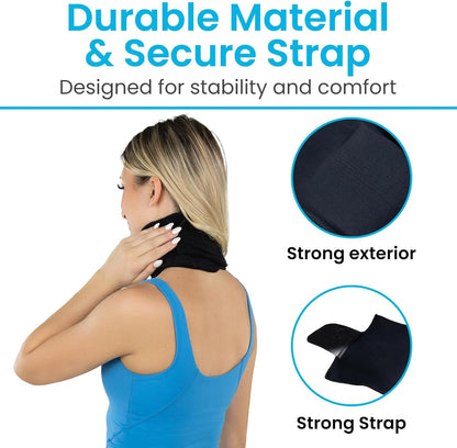 Arctic Flex Neck Ice Pack Wrap w/Gel - Reusable Hot & Cold Cervical Ice | Pack for Neck, Shoulders, Pain Relief & Injuries - Cold Compress Cervical Wrap for Sprains, Swelling, Inflammation & Surgery