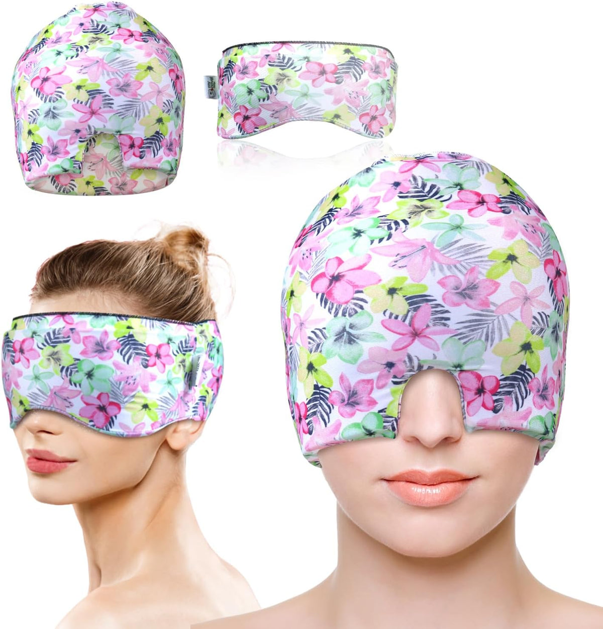 my novel things Migraine Relief Cap, Ice Headache Relief Mask Cold Cap Set