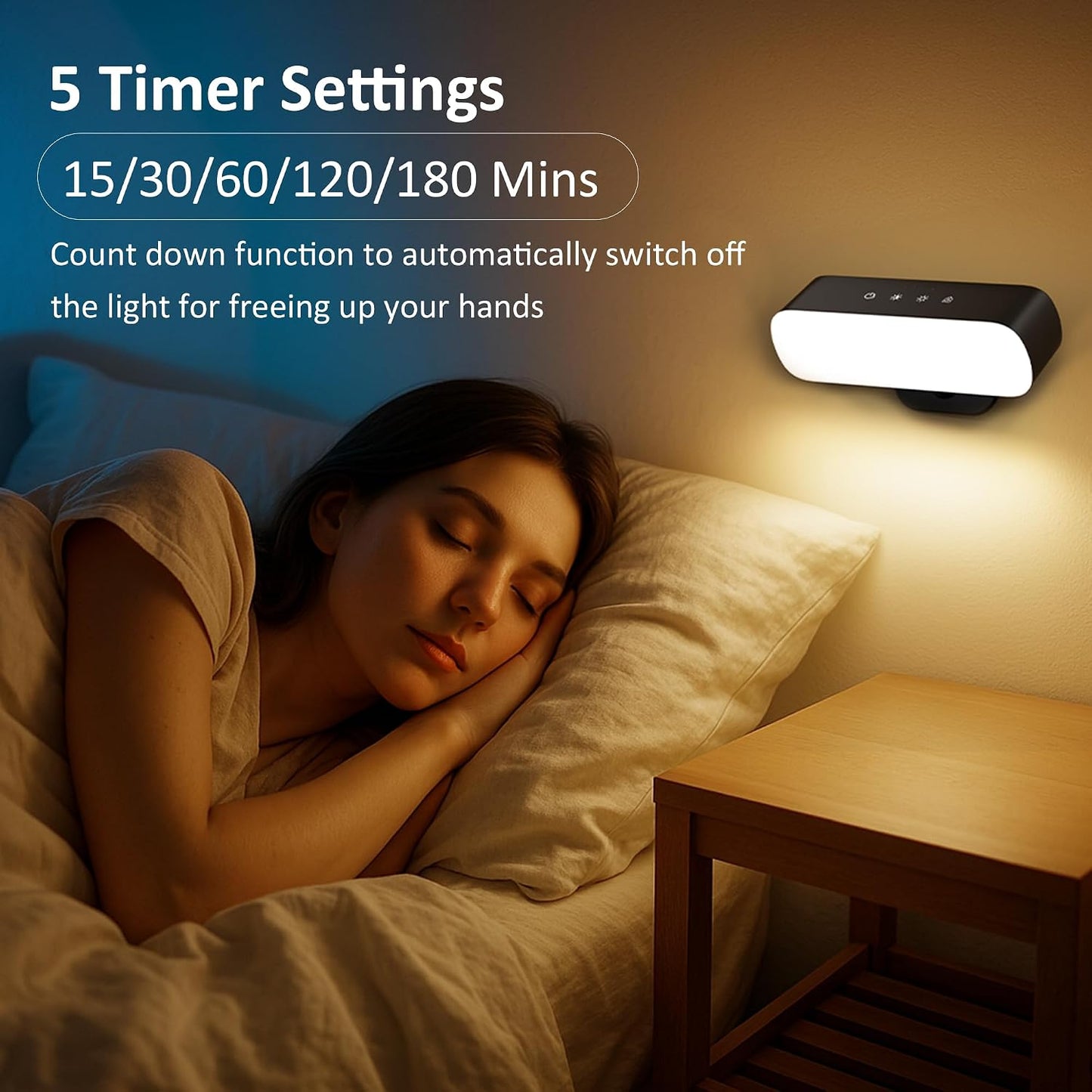 Wall Scones Rechargeable Wall Sconces Set of 2 with Touch Remote Control | RGB 4400mAh Battery Operated Wireless Cordless, Adhesive Wall Light for Bedroom Indoor