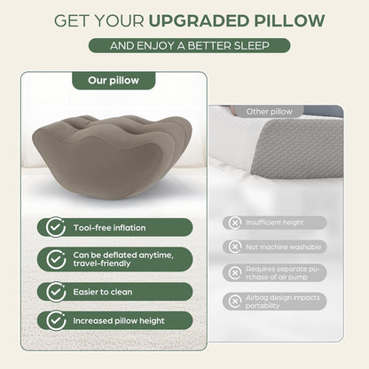 Inflatable Leg Elevation Pillow After Surgery, Wedge Leg Knee Elevating Pillows for Blood Circulation for Traveling, Injury Recovery, Swelling, Leg Support Cushion Knee Hip Ankles Pain