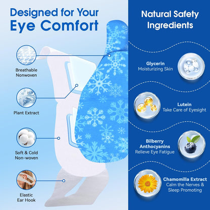 Gel Self Cooling Eye Mask, Instantly Cooling Eye Masks, 8 Pcs Travel Size
