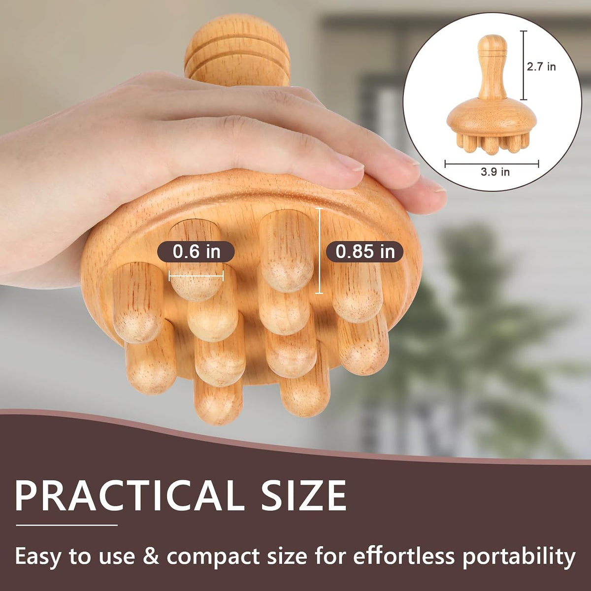 KintKita Wood Therapy Massage Tools, Anti Cellulite Massager Body Scraping Lymphatic Drainage Massager,Trigger Point Wood Therapy Gua Sha Tool for Body Sculpting,Back, Legs, Full Body Use
