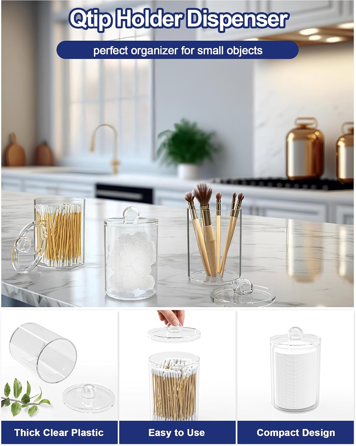 Bathroom Counter Organizer and Storage, 7 Slots Detachable Toothbrush Holders for Bathrooms, Anti-Slip Electric Toothbrush and Toothpaste Holder Countertop Vanity Organizer Accessories for Adults Kids