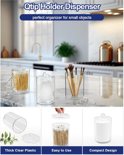 Bathroom Counter Organizer and Storage, 7 Slots Detachable Toothbrush Holders for Bathrooms, Anti-Slip Electric Toothbrush and Toothpaste Holder Countertop Vanity Organizer Accessories for Adults Kids