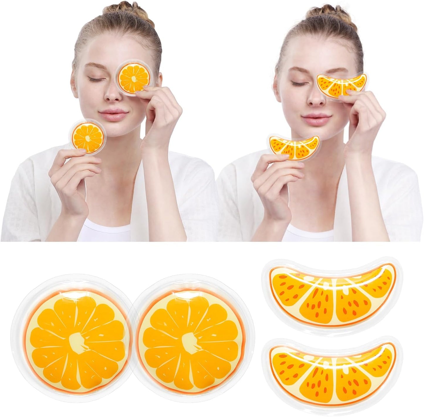 4PCS Gel Eye Ice Pack Set Reusable, Cold and Hot Compress for Eyes, Ice Pack for Eyes, Cooling Eye Pads for Eye Strain, Swelling, Redness, Dark Circles, Puffy Eyes, and Eye Recovery Surgery.