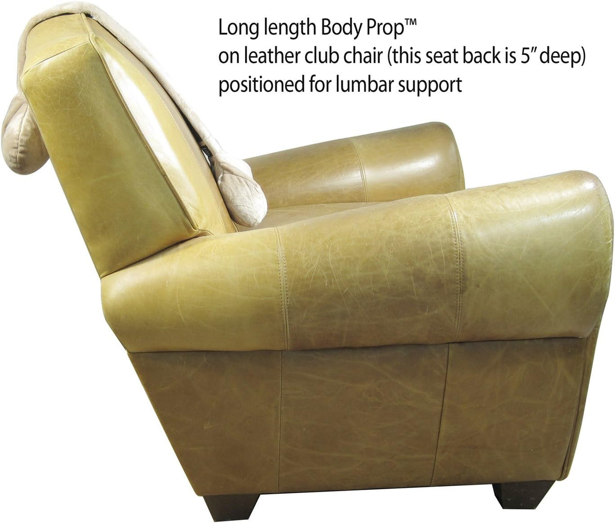 Adjustable Over-the-seat Pillow with Buckwheat Hull Filler by VisionX Products for Recliner, Sofa, Couch Neck Pillow (Classic (26"), Brown)
