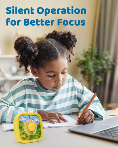 Visual Timer for Kids - The Perfect Kids Visual Aid for Classroom, Home & Desk Use - Great for Study, Productivity, Pomodoro, Toddlers Shower & Potty Training Timer 60 Minute Countdown Timer (Chick)