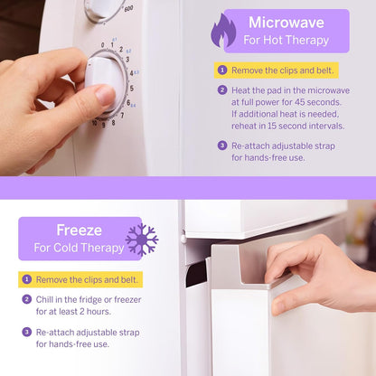 Pixie Microwavable Heating Pad for Period Cramps - Flaxseed & Lavender Weighted Wearable Hot & Cold Reusable TheraPad™ Waist Belt for Menstrual Cramp Pain Relief, Lower Back, Stomach & Feminine Care