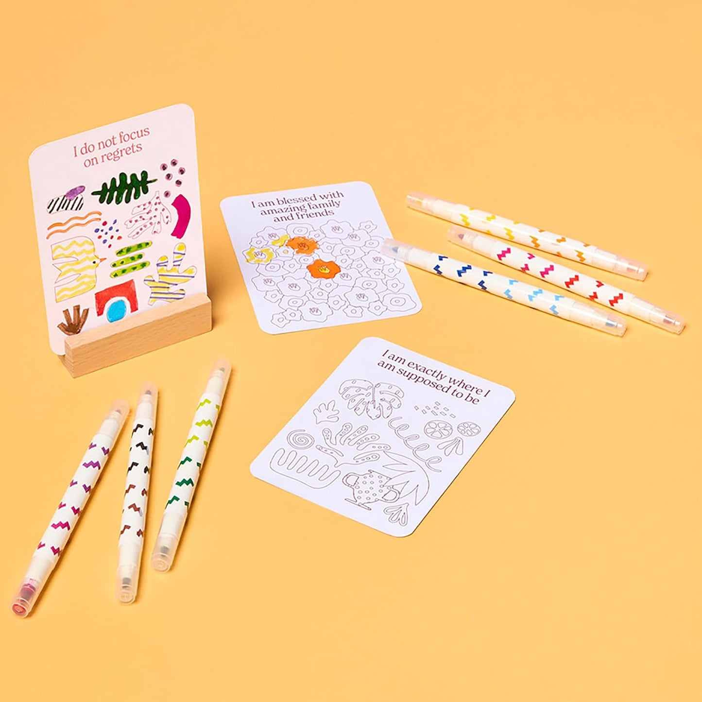 Color Your Own Affirmation Cards – Creative Mindfulness & Positivity Kit