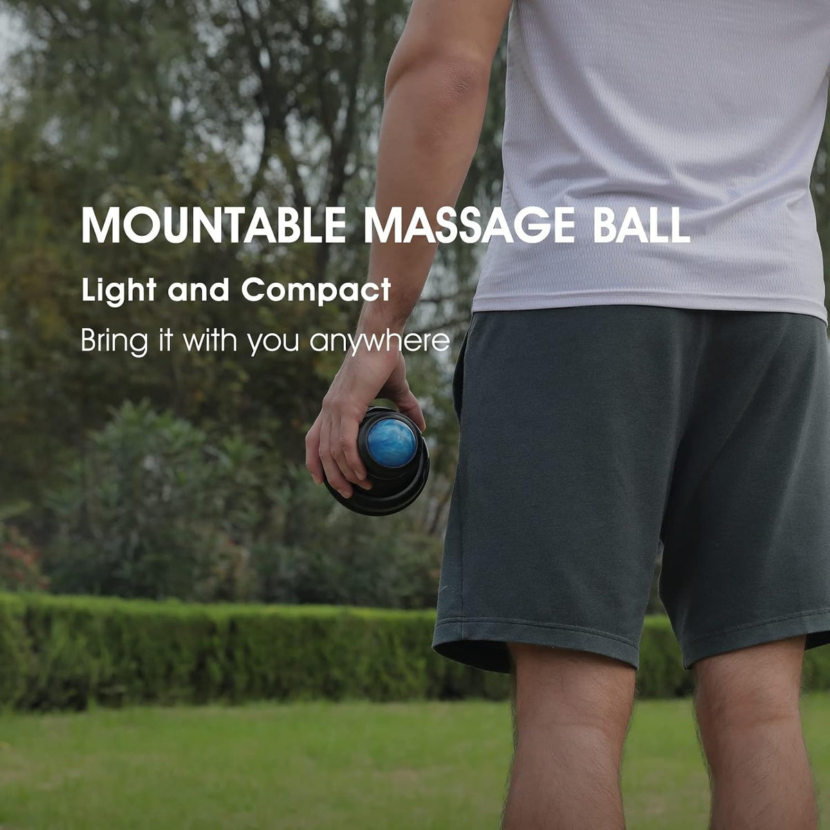 Mountable Massage Roller Ball for Pain Relief, Suction Cup Back Massager, Self-myofascial Release and Trigger Point Massage Tool to Relieve Muscle Knots