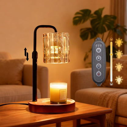Candle Warmer Lamp with Timer & Dimmer, Birthday Gifts for Women Mom, 4-Level Dimmable Flower Heat Lamp for Jar Candles, Adjustable Height, House Warming Gifts, Home Decor (Purple