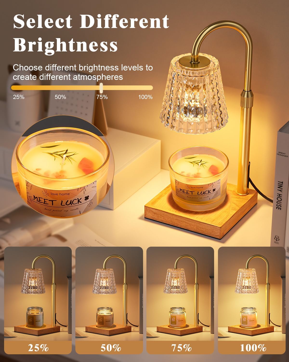 Hong-in Candle Warmer Lamp with Timer, House Warming Gifts New Home Decor