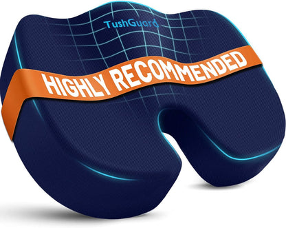 TushGuard Seat Cushion for Office Chair, Memory Foam Chair Cushion, Black
