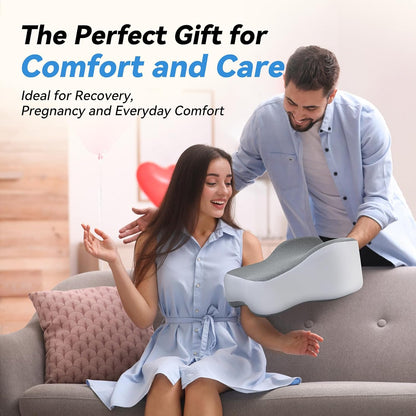 UJPFEO Knee Pillow for Side Sleepers,Leg Pillows for Sciatica,Knees,Hips,Joints Between Legs,Back Pain Relief When Side Sleeping Spine Alignment Support for Knee Surgery Recovery