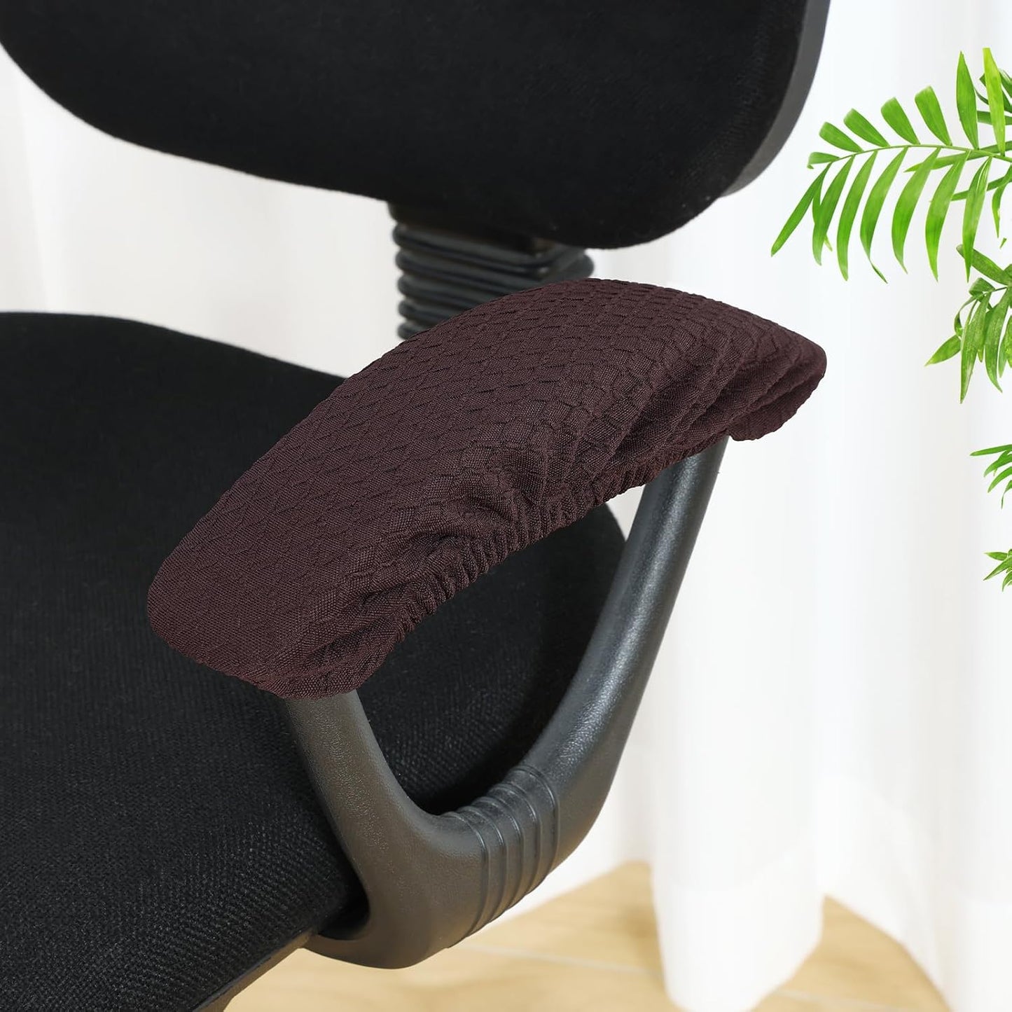 Smiry Office Computer Chair Armrest Covers, 2PCs Anti-dust Arm Rest Pad | Removable Washable Desk Chair Arm Pad Covers, Grey