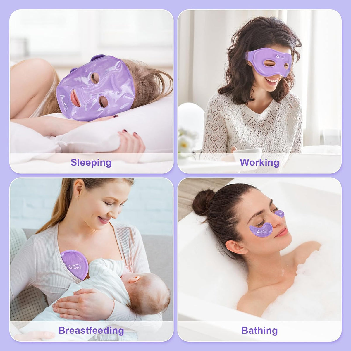 Atsuwell Cooling Ice Face Eye Mask Set