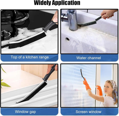 TuTuYa 12PCS Window Track Cleaning Set, Groove Gap Cleaning Brush Kit | Magic Window Track Cleaner, Deep and Tight Space, for Window, Blinds, Door Tracks, Sliding Doors, Tile Lines, Keyboards, Vent