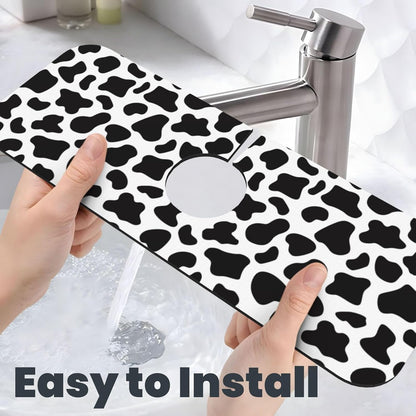 Abstract Flower Blooming Floral Watercolor Kitchen Sink Splash Guard Faucet Mat Super Absorbent Fast Drying Mat Sink Gadgets-Fast Drying Pad Sink Mat For Kitchen Bathroom (15" X 5.5" )