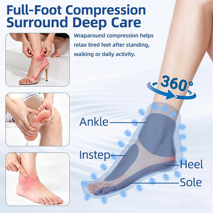 Cordless Air Compression Foot and Ankle Massager with Heat,1Wap | Portable Heat & Vibration Wrap for Tired Feet, Sore Arms & Swollen Ankles; Cordless, Rechargeable Gift for Men and Women