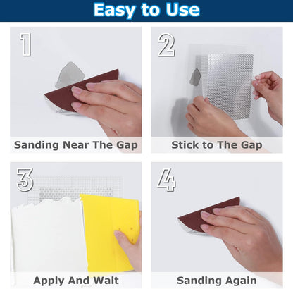 Ranekie 14 Pack Drywall Repairs Patch, 4/6/8 Inch Drywall Repair Kit with Extended Self-Adhesive Mesh,Large Hole Patch Repair for Drywall,Heavy Duty Dry Wall Hole Repair Patch