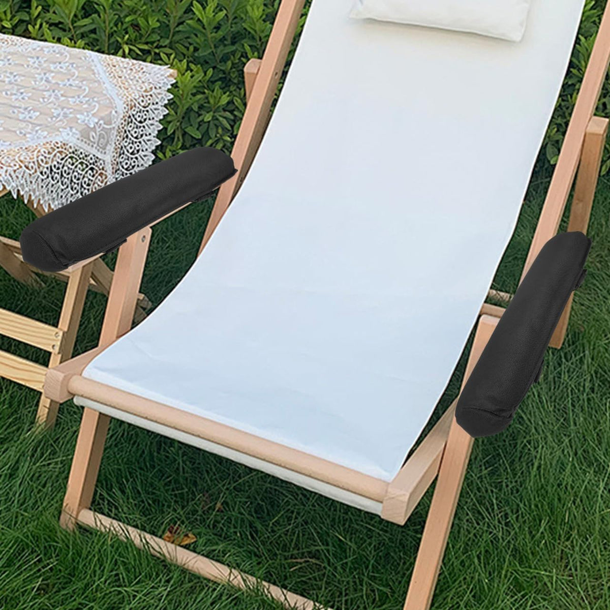 Foldable Chairs Arm Rest Pad Recliner Replacement Cushion Adjustable Soft Armrest Covers for Office Outdoor Use Support for Pregnant Women Elderly Children 13.38X12.99X1.96In