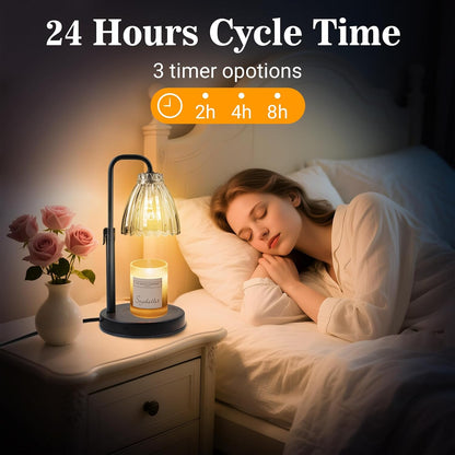 hyrion Candle Warmer Lamp with Timer, Gifts Adjustable Height Candle Lamp